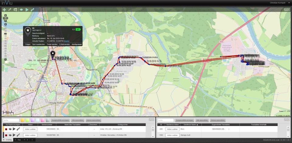 GPS Routenverfolgung für Zweirad und Motorrad